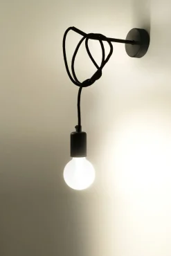 Best Sollux Wandlampe Schwarz verstellbar H: bis 1 m E27