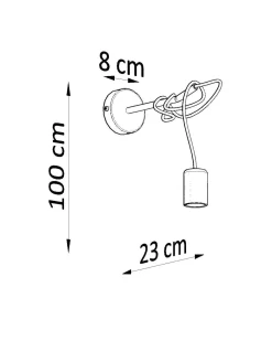 Best Sollux Wandlampe Schwarz verstellbar H: bis 1 m E27