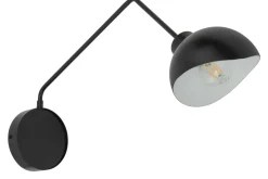 Sigma Wandlampe Schwarz Weiß Metall H:30 cm E27 stylisch* Wandleuchten|Küchenlampen