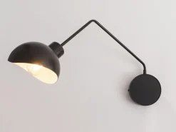Sigma Wandlampe Schwarz Weiß Metall H:30 cm E27 stylisch* Wandleuchten|Küchenlampen