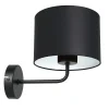 Luminex Wandlampe Schwarz Weiß Stoff Metall H:23 cm wohnlich* Wandleuchten|Schlafzimmer Lampen