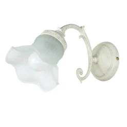 Clearance Giovanni Battista Wandlampe Shabby Chic Echt-Messing Glas floral