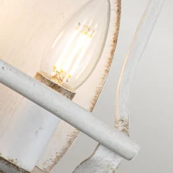Elstead Wandlampe Shabby Weiß Antik Metall H: 41,8 cm Landhaus* Flurlampen|Wohnzimmerlampen