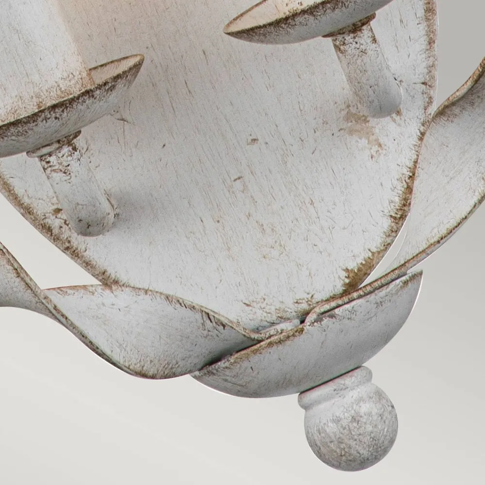 Elstead Wandlampe Shabby Weiß Antik Metall H: 41,8 cm Landhaus* Flurlampen|Wohnzimmerlampen