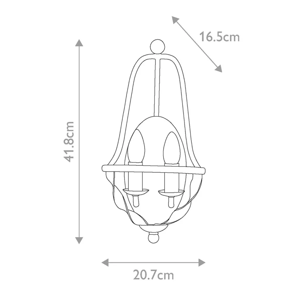 Elstead Wandlampe Shabby Weiß Antik Metall H: 41,8 cm Landhaus* Flurlampen|Wohnzimmerlampen