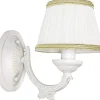 Online Easylight Wandlampe Shabby Weiß Stoff Klassisch E14 SOFIA
