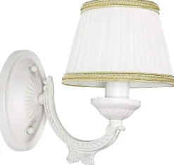 Online Easylight Wandlampe Shabby Weiß Stoff Klassisch E14 SOFIA