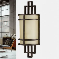 Online Elstead Wandlampe SHOJI Bronze Vintage Leuchte Wohnzimmer