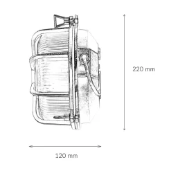 Lido Wandlampe SIFNOS Messing IP64 rund Ø24cm Außenwand* Außenwandleuchten|Moderne Lampen