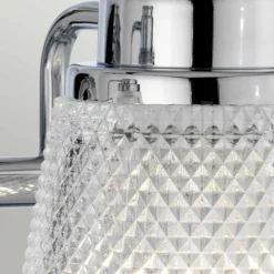 Elstead Wandlampe Spiegel LED G9 IP44 B: 34,5 cm Metall Glas in Chrom