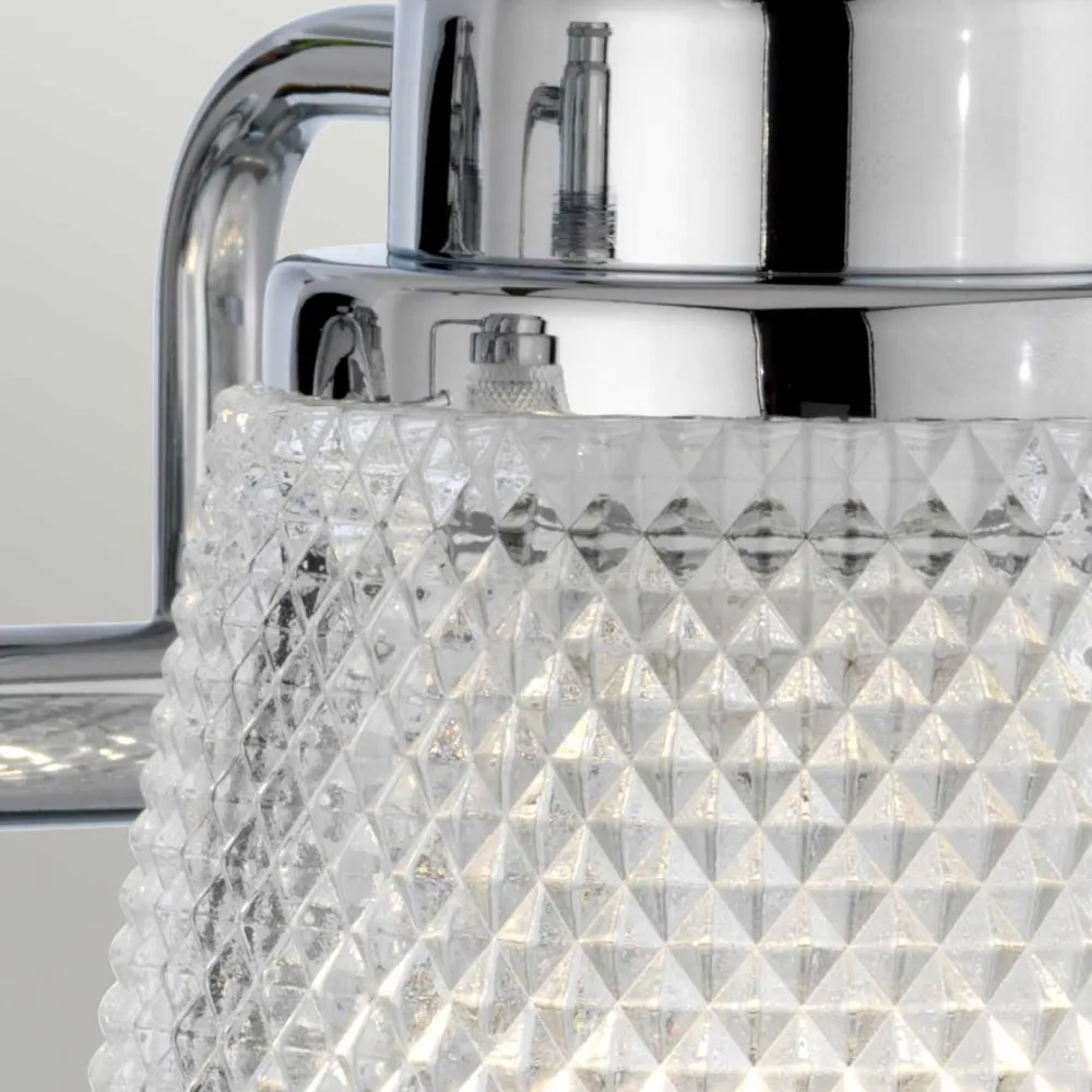 Elstead Wandlampe Spiegel LED G9 IP44 B: 34,5 cm Metall Glas in Chrom