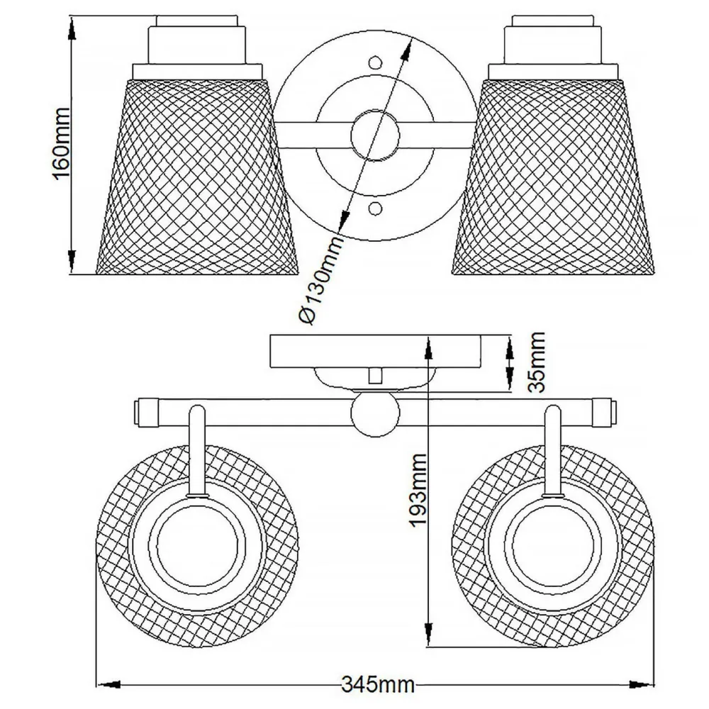 Elstead Wandlampe Spiegel LED G9 IP44 B: 34,5 cm Metall Glas in Chrom