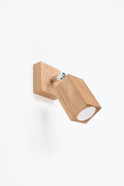 Sollux Wandlampe Spot verstellbar GU10 eckig Modern Holz