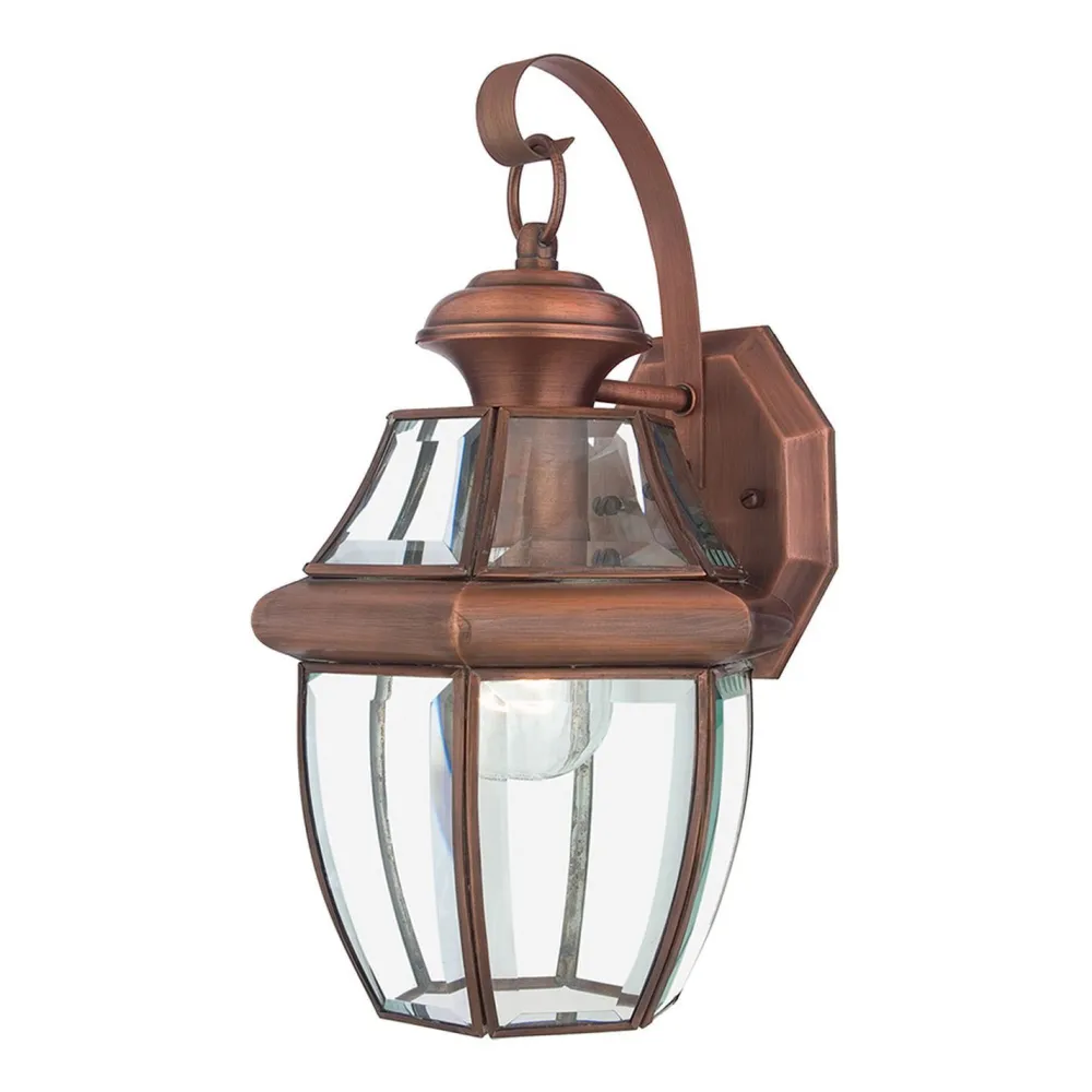 Outlet Elstead Wandlampe Stahl IP44 Vintage in Kupfer antik REGINA