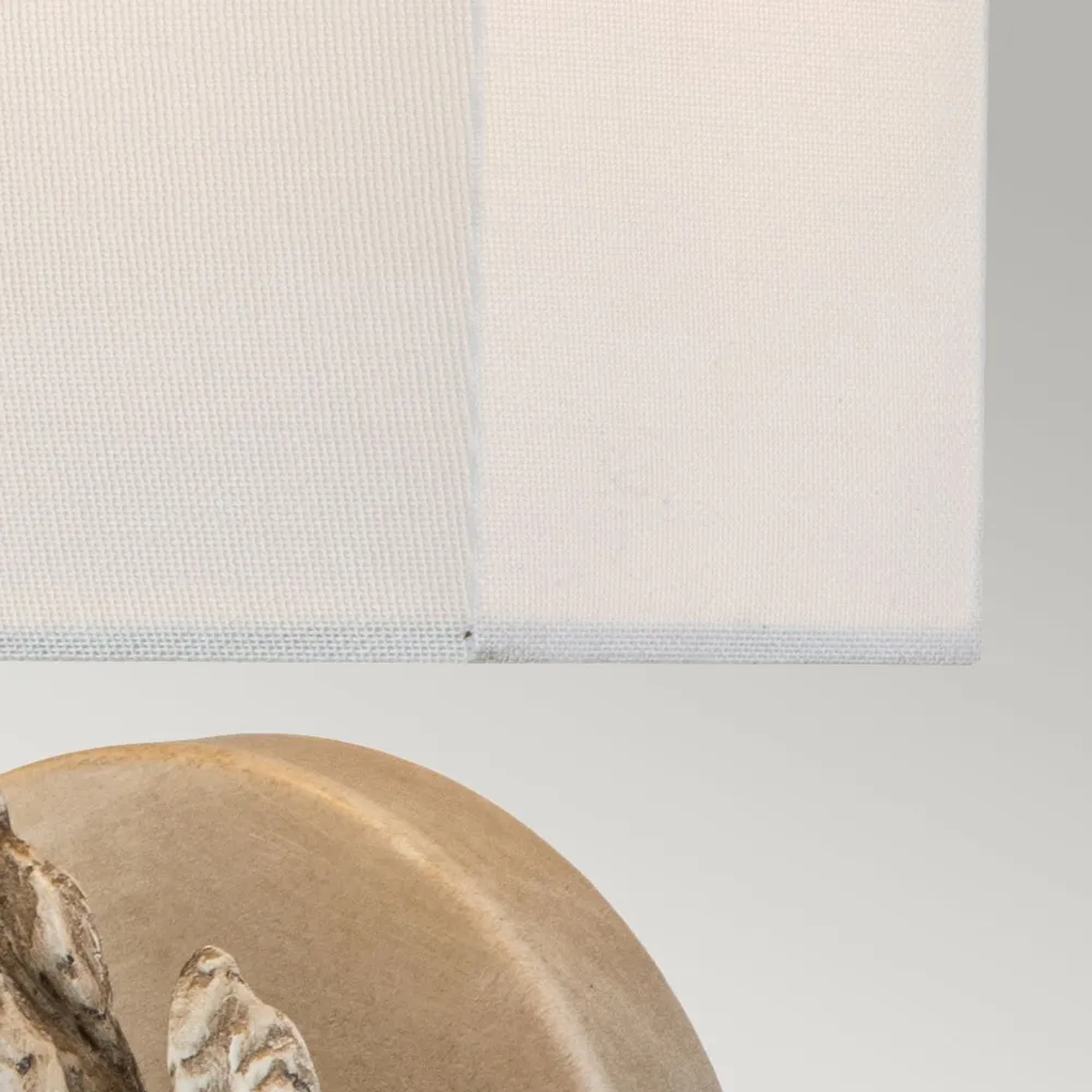 Elstead Wandlampe Stoff 31,8 cm hoch Creme Weiß* Wandleuchten|Flurlampen