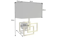 Clearance Invicta Interior Wandlampe Stoff blendarm T:20 cm E27 in Gold Schwarz