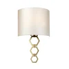 Elstead Wandlampe Stoff in Creme Messing antik schlicht E27* Wandleuchten|Flurlampen