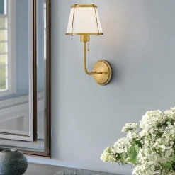 Sale Elstead Wandlampe Stoff Metall E27 40 cm hoch mit Schalter