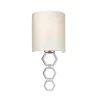 Elstead Wandlampe Stoff Schirm in Creme Chrom schmal E27