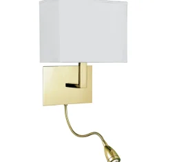 Hot Searchlight Wandlampe Stoffschirm blendarm H:26 cm Lesearm flexibel