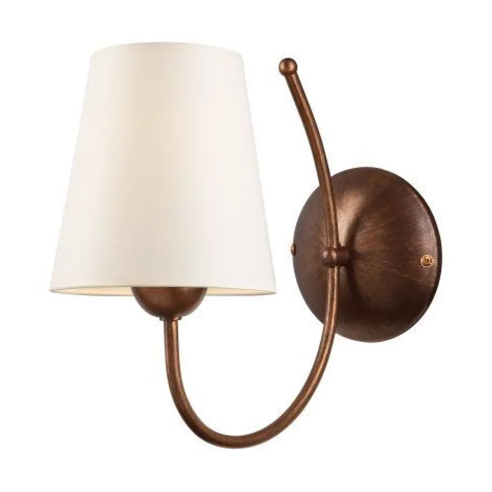 Clearance Lamkur Wandlampe Stoffschirm Creme Landhaus Rustikal