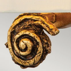 Online Elstead Wandlampe Stoffschirm H: 25,4 cm in Blattgold Weiß