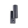 Harms Import Wandlampe Up Down Bewegungsmelder Anthrazit IP44 außen* Metall Lampen|Feuchtraumleuchten