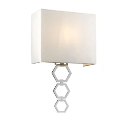 Elstead Wandlampe Up Down Creme Chrom Stoff Metall Modern* Wandleuchten|Flurlampen