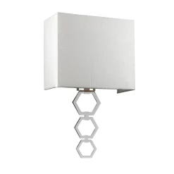 Elstead Wandlampe Up Down Creme Chrom Stoff Metall Modern* Wandleuchten|Flurlampen