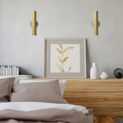 Sale Luminex Wandlampe Up Down Metall in Messing 2x GU10