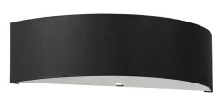Sollux Wandlampe Up Down Schwarz Stoff Glas 45 cm indirekt* Wandleuchten|Flurlampen