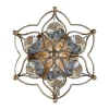 Hot Elstead Wandlampe VELA Silber Floral Kristall Modern Lampe