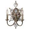 Elstead Wandlampe VELA Silber floral 2xE14 Modern Lampe