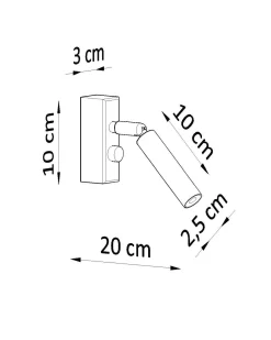 Sollux Wandlampe verstellbar Weiß klein Metall zum Lesen* Wohnzimmerlampen|Moderne Lampen