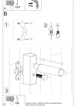 Sollux Wandlampe verstellbar Weiß klein Metall zum Lesen* Wohnzimmerlampen|Moderne Lampen