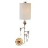Elstead Wandlampe VICA in Gold Seide Kristall B19cm Lampe* Wandleuchten|Moderne Lampen