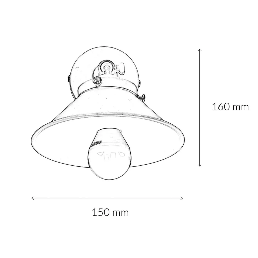 Outlet Giovanni Battista Wandlampe Vintage in Bronze aus echtem Messing