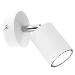 Sale Luminex Wandlampe Weiß Ø 8 cm schwenkbar GU10 Metall Kinderzimmer