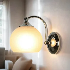 Best Jupiter Wandlampe Weiß Chrom NABO Wandleuchte Bad Flur