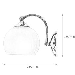 Best Jupiter Wandlampe Weiß Chrom NABO Wandleuchte Bad Flur