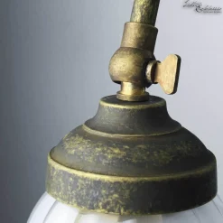 Giovanni Battista Wandlampe Weiß Floral aus Echt-Messing* Wandleuchten|Küchenlampen