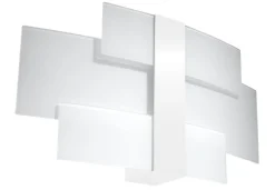 Best Sollux Wandlampe Weiß Glas Metall Modern 2x G9 MAGO