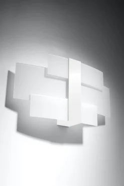 Best Sollux Wandlampe Weiß Glas Metall Modern 2x G9 MAGO