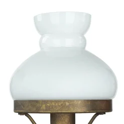 Best Giovanni Battista Wandlampe Weiß Glasschirm aus Echt-Messing Antik