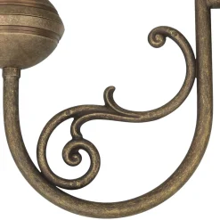 Best Giovanni Battista Wandlampe Weiß Glasschirm aus Echt-Messing Antik