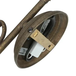 Best Giovanni Battista Wandlampe Weiß Glasschirm aus Echt-Messing Antik