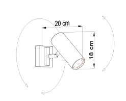 Sollux Wandlampe Weiß GU10 verstellbar Modern Wandleuchte