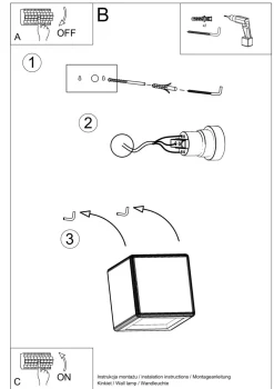 Sollux Wandlampe Weiß Keramik B: 14 cm Würfel bemalbar* Wandleuchten|Flurlampen