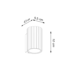 Hot Sollux Wandlampe Weiß klein H: 10 cm GU10 aus Aluminium