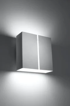 New Sollux Wandlampe Weiß Metall eckig Up Down 2x G9 dekorativ